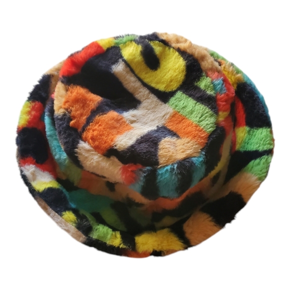 Furry Multicolor Bucket Hat - Picture 2 of 3
